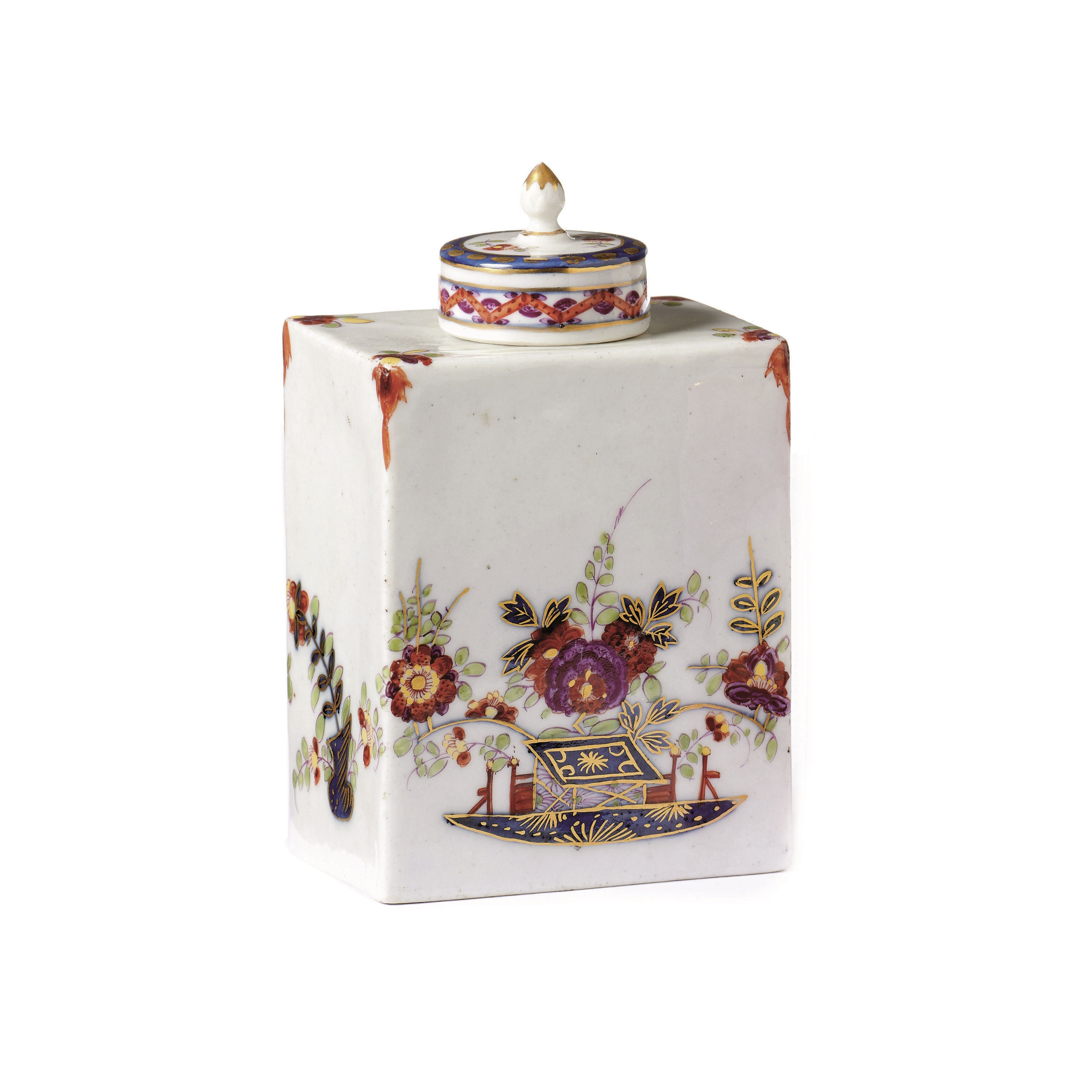 Teedose mit Tischchenmuster - Meissen, um 1735