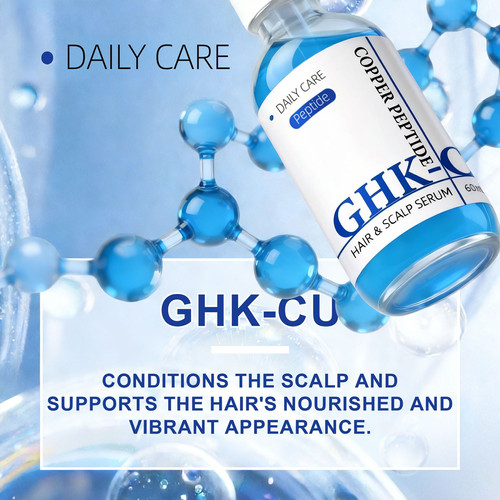 ghk cu spray for hair GHK-Cu Copper Peptide Growth Serum 124-09-4 Healthletic BPC 157 Peptide Usage Tip Size:10000 strips/100 bottles