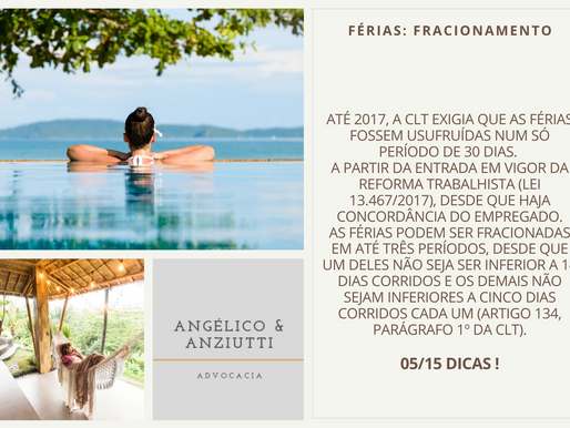 Férias: Fracionamento.