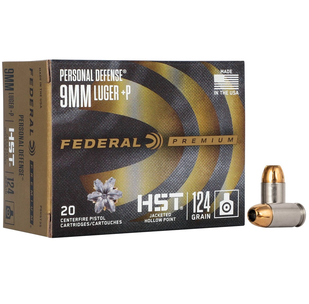 9mm Federal HST, 124-grain +P