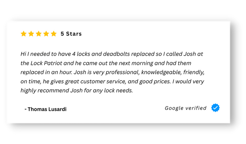 5 star Lock Patriot Review
