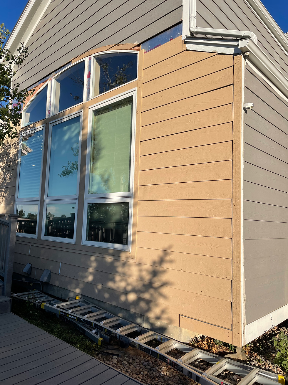 Expert exterior home carpentry services for window trim.