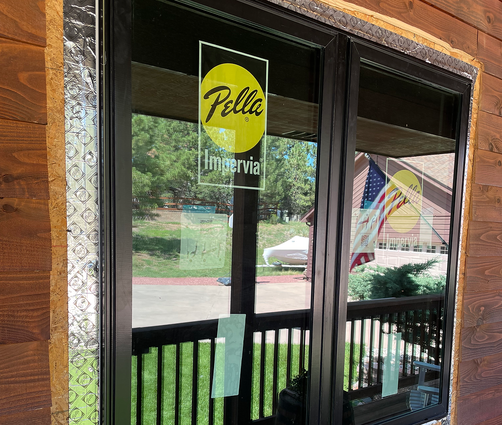 Pella window installation as part of exterior home carpentry services