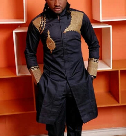 Thumbnail: Embroidered African Outfit in Cotton, Satin or Silk