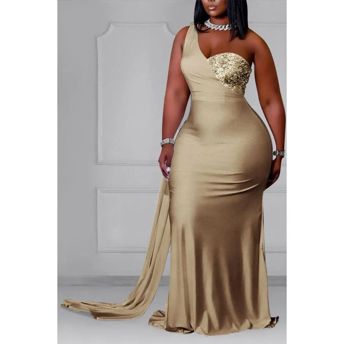 Genuine Silk Custom Made African Dress for Women