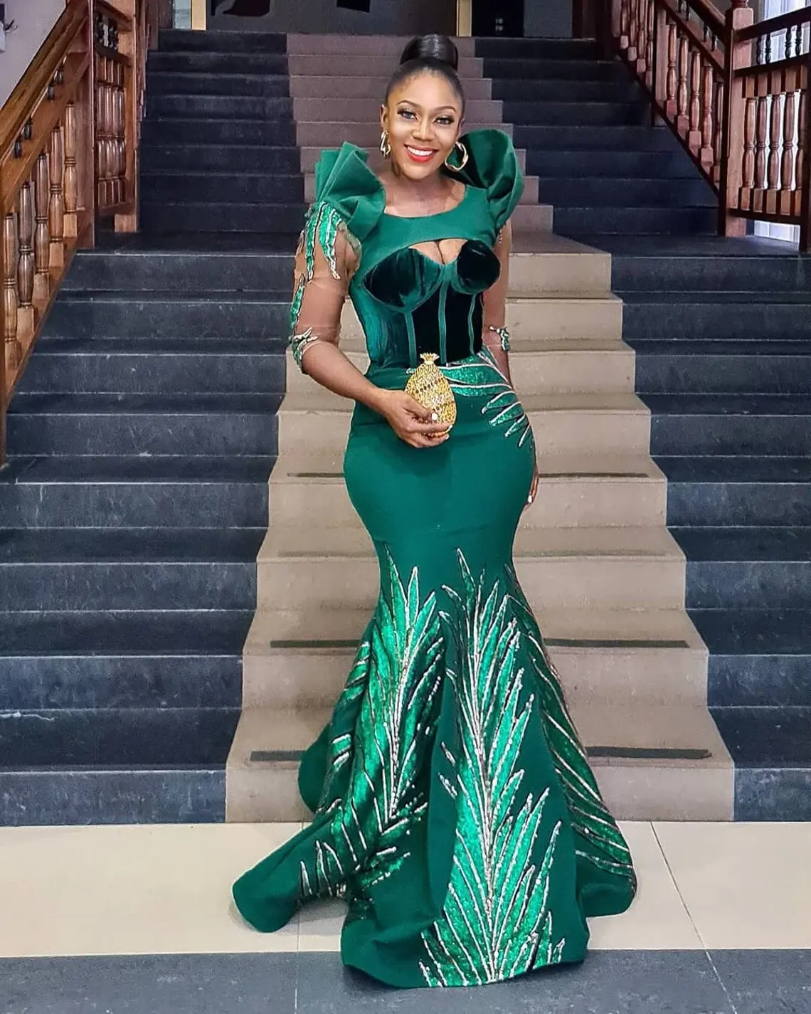 Genuine Silk Custom Made African Dress for Women