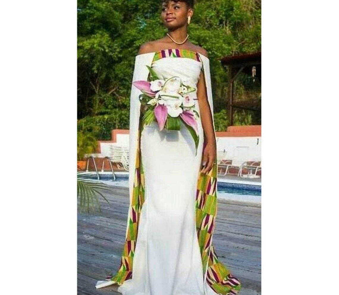 Genuine Silk Custom Made African Dress for Women