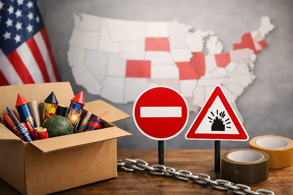 Fireworks Shipping Restrictions by State