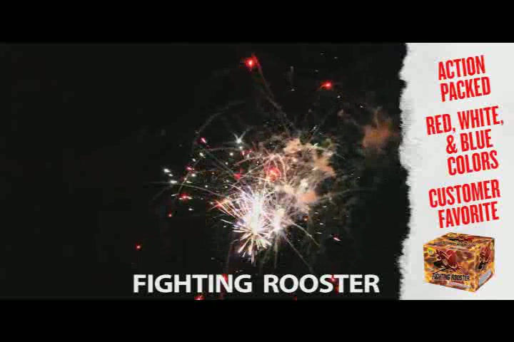 Thumbnail: Watch Fighting Rooster 500 Gram fireworks cake demo — 30 shots with mines, dahlias & finale