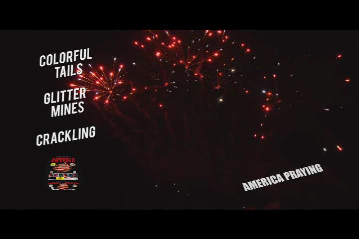 Thumbnail: Video demo of America Praying 500 gram fireworks cake