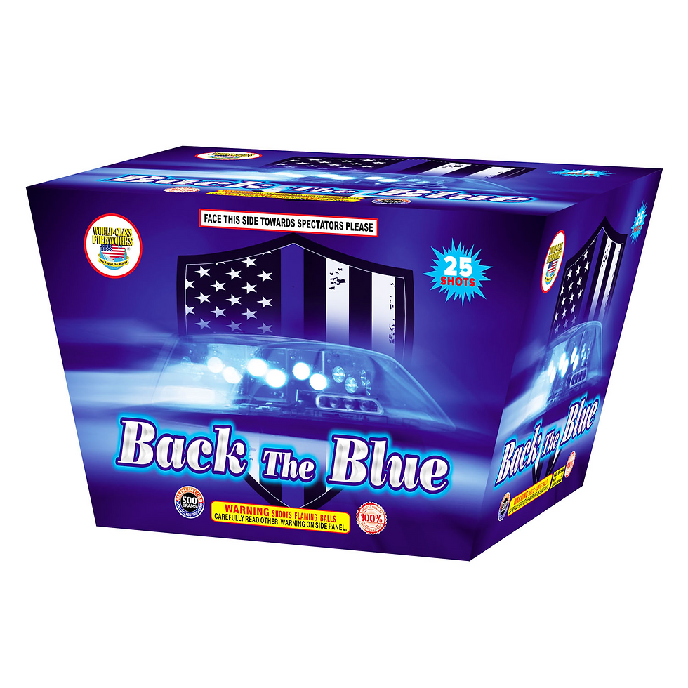 Back the Blue 500 Gram Fireworks Cake