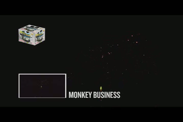 Thumbnail: See Monkey Business and 200 gram cake fireworks video.