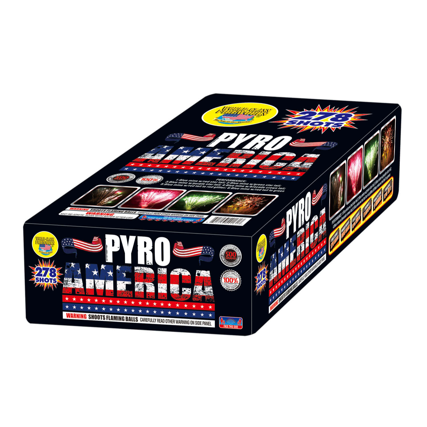 Pyro America Fireworks Cake - 278 Shots