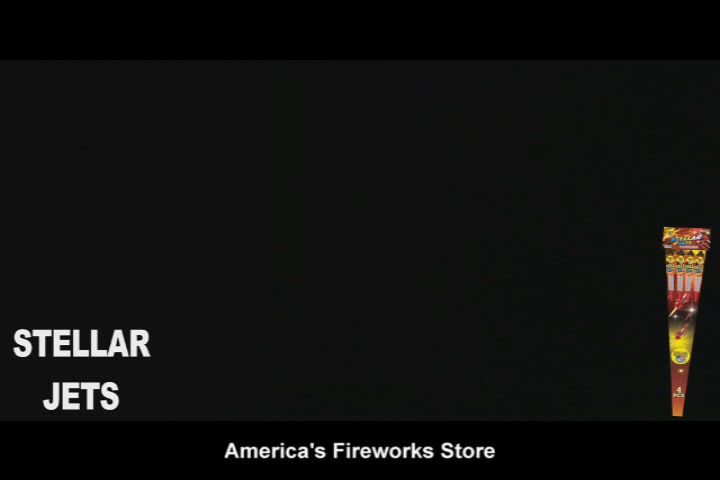 Thumbnail: “Stellar Jets fireworks rockets video demo thumbnail — high-flying launch and color burst”