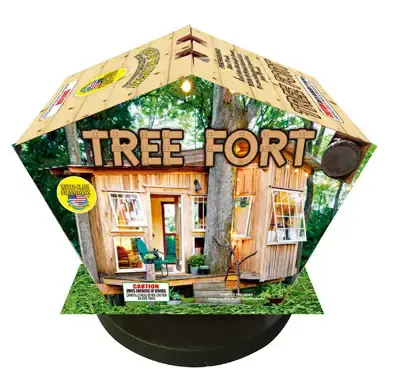 The Tree Fort fireworks fountain by World Class fireworks.