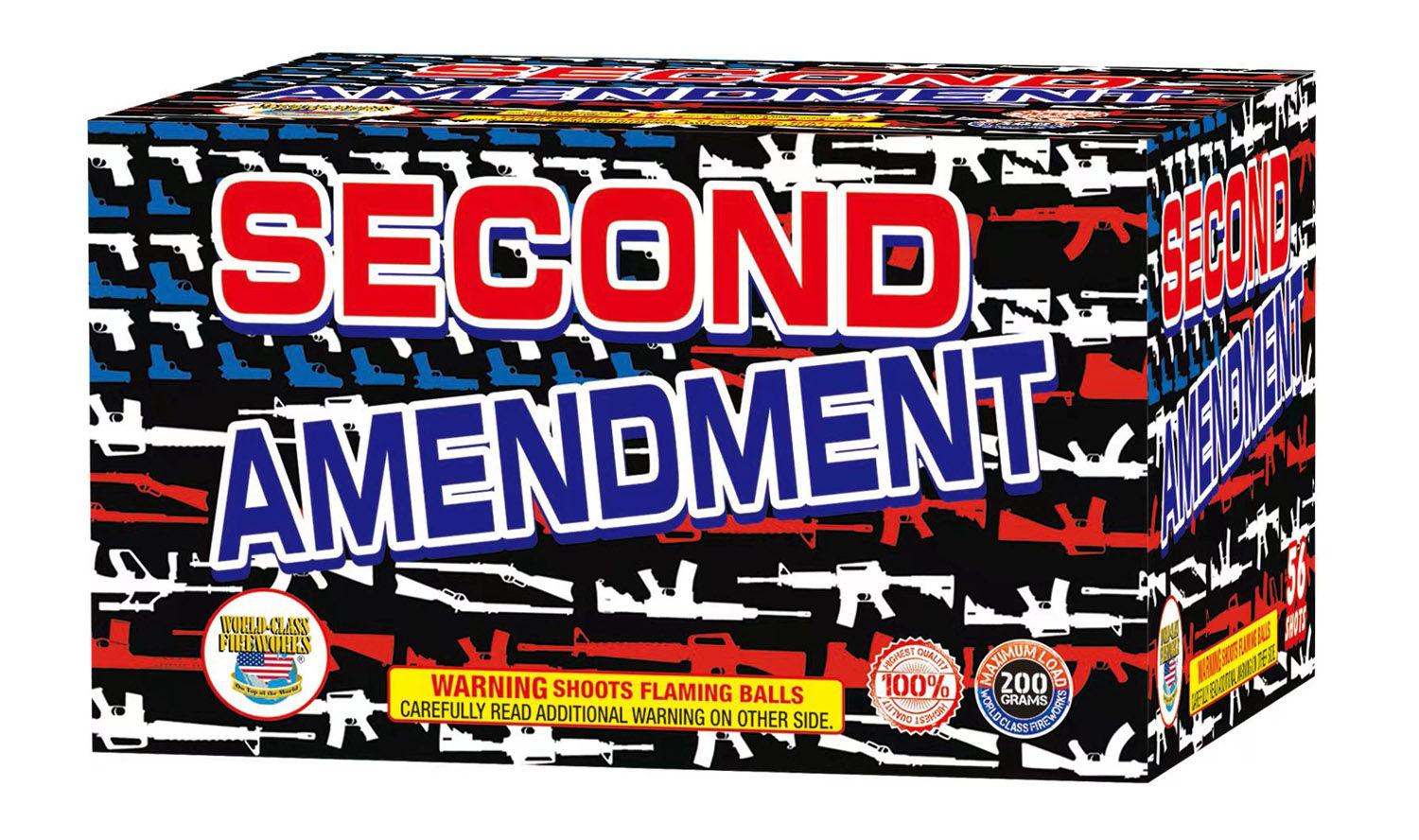 Get the Second Amendment fireworks shot cake from the Fireworks Store Online.