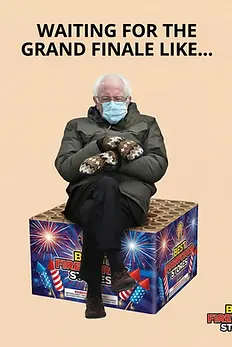 4th of July fireworks bursting in the night sky over a backyard celebration