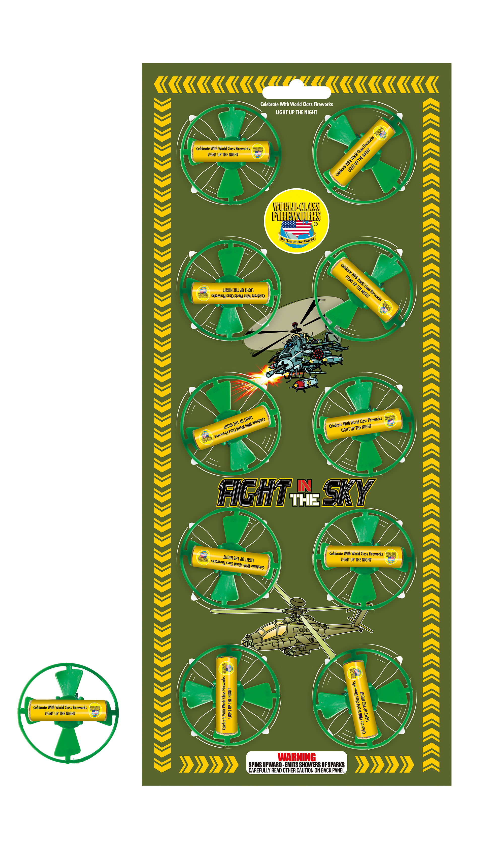 Fireworks, Fight in the Sky firework spinners on Sale at the Best Fireworks Store.