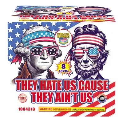 It's a hit! They Hate Us Cause They Ain't Us fireworks shot cake