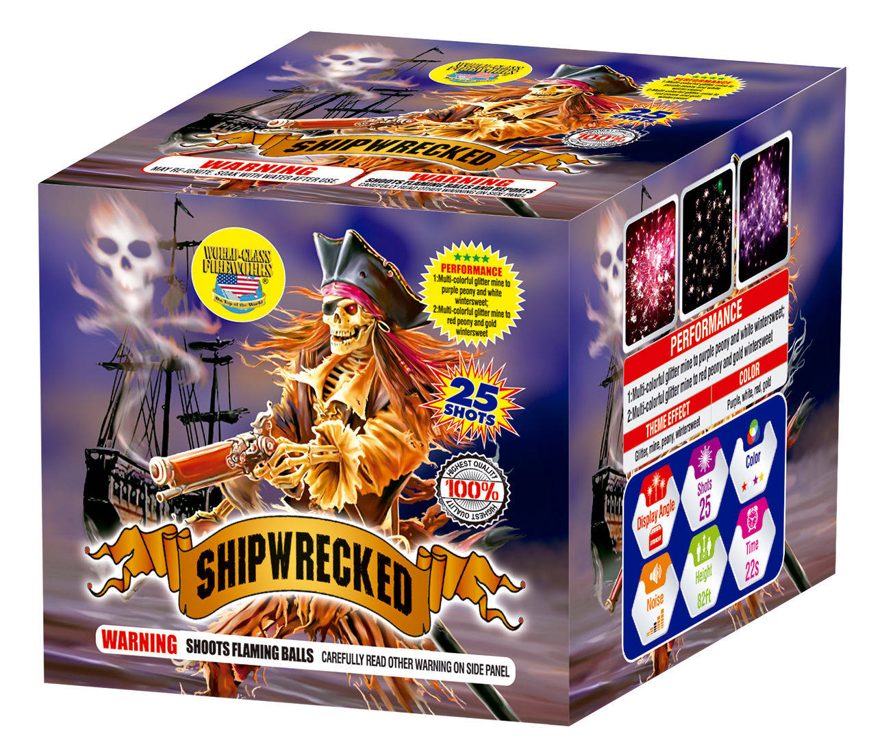 Don't let your fireworks show become Ship Wrecked. Get this amazing cake from the Fireworks Store Online.