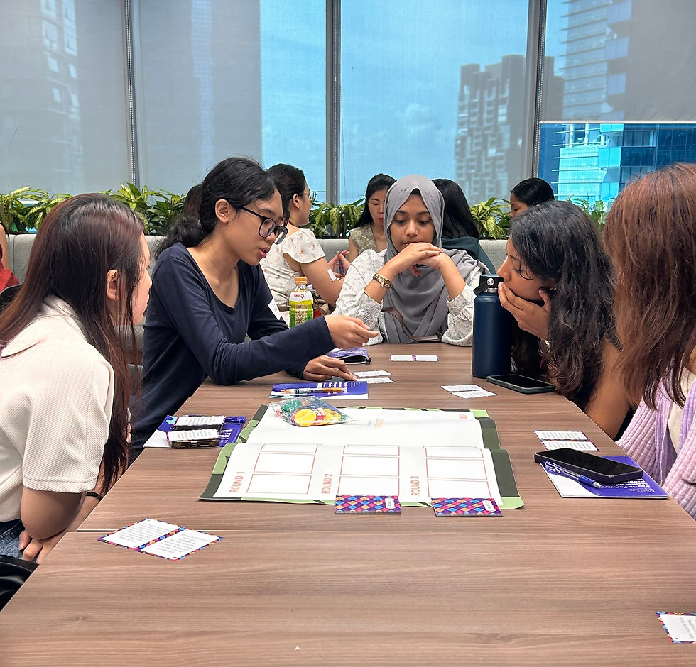 PIF Participants engaged in a game of "Serendipity"