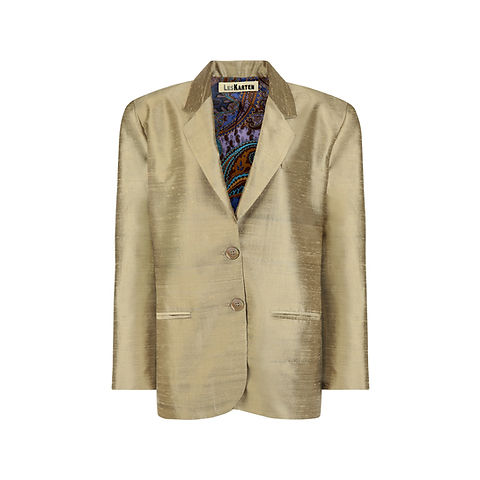 Silk boyfriend blazer clearance