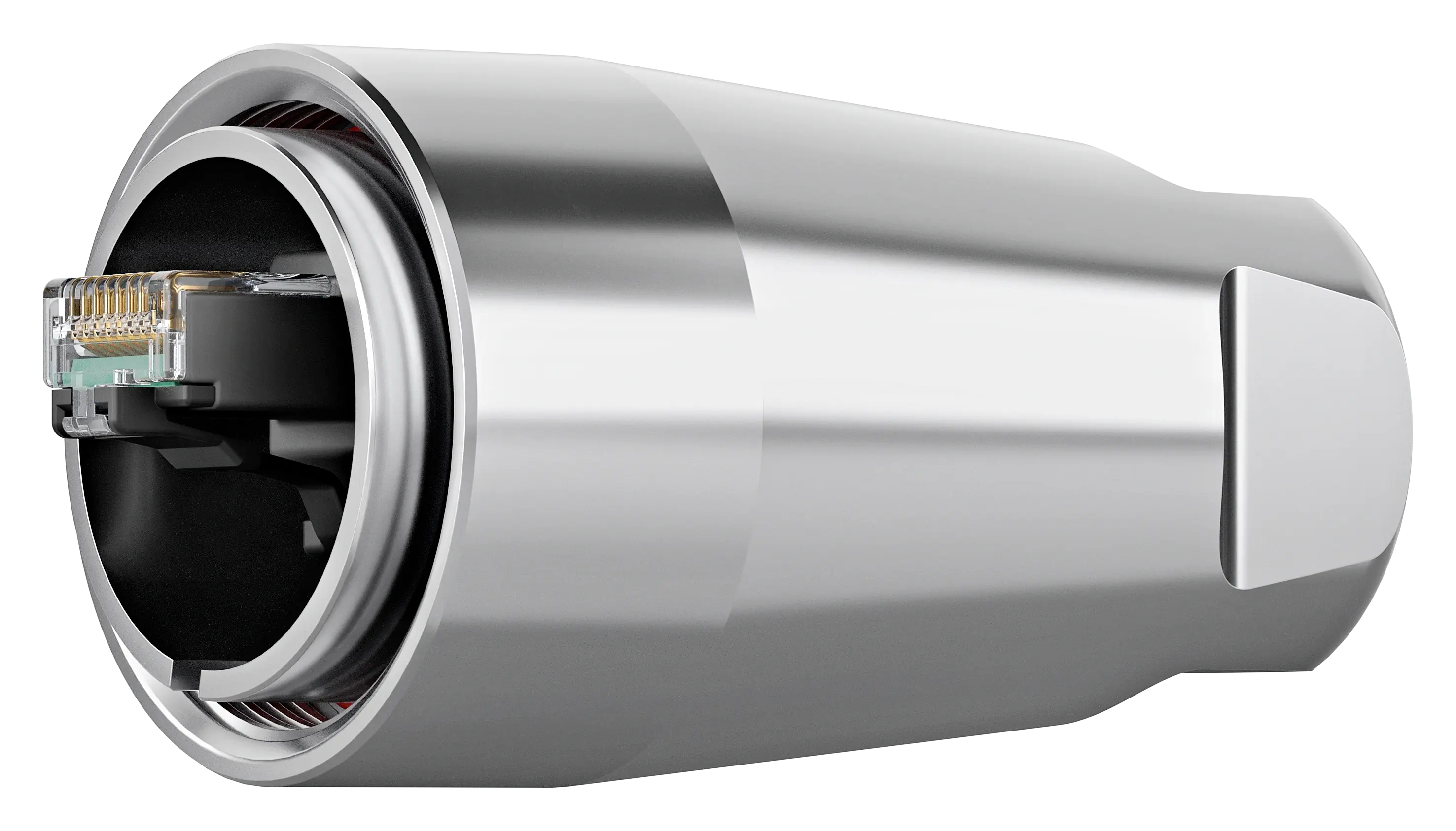 TOC plug set IP69K MFP8 T568B Cat.6A; stainless steel type 1.4404