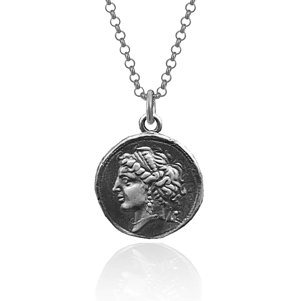 Thumbnail: Nymph Silver Ancient Greek Coin Necklace – The Myth of Parthenope
