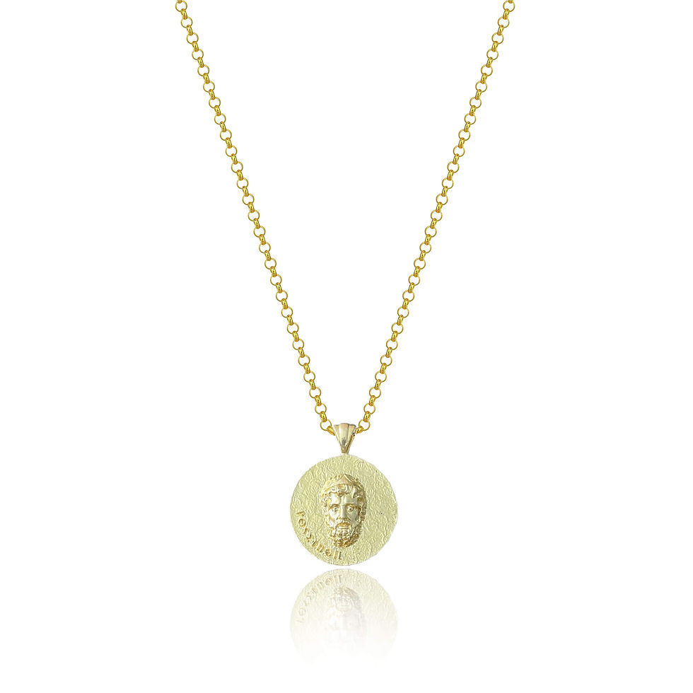 Thumbnail: Zeus Silver Necklace - Ancient Greek God of the Sky and Thunder