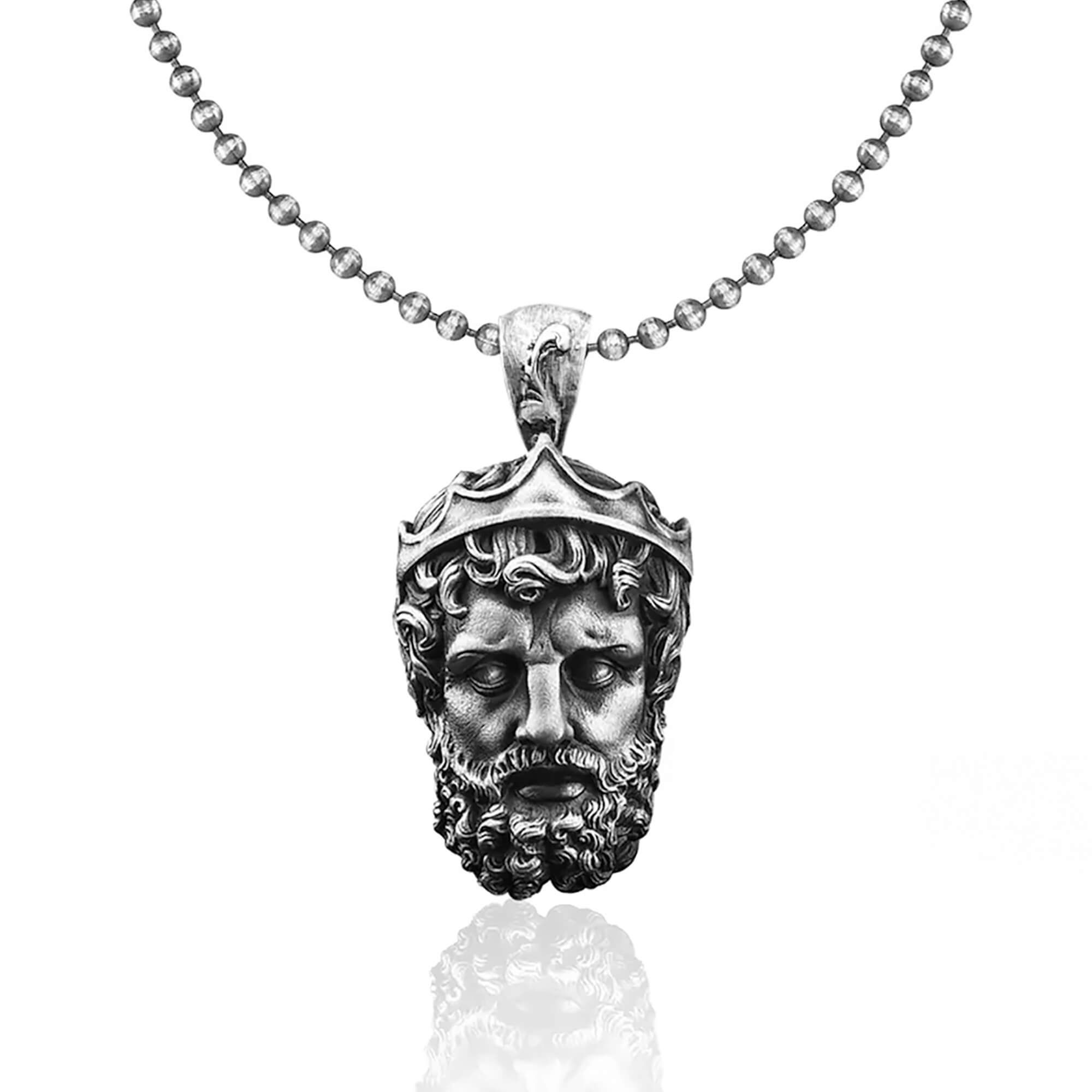 Poseidon Silver Necklace GOD OF SEA