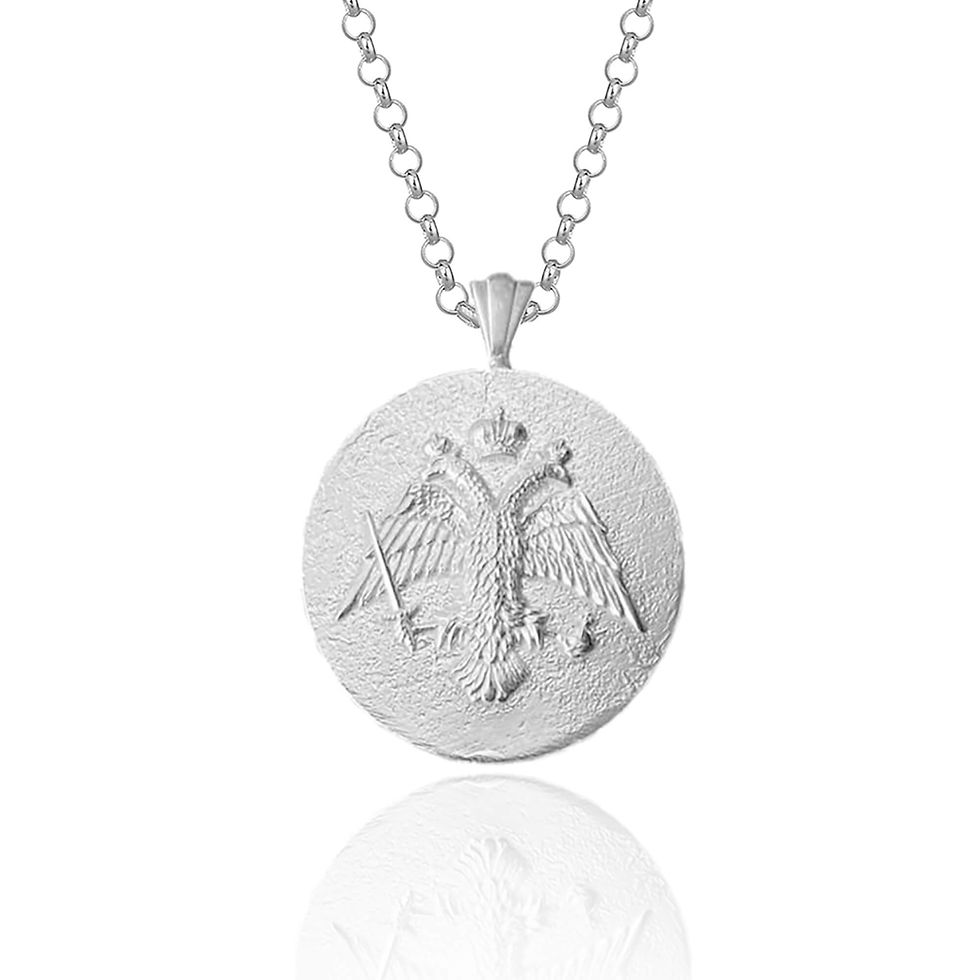 Double Headed Byzantine Eagle Necklace – Sterling Silver Heritage Pendant