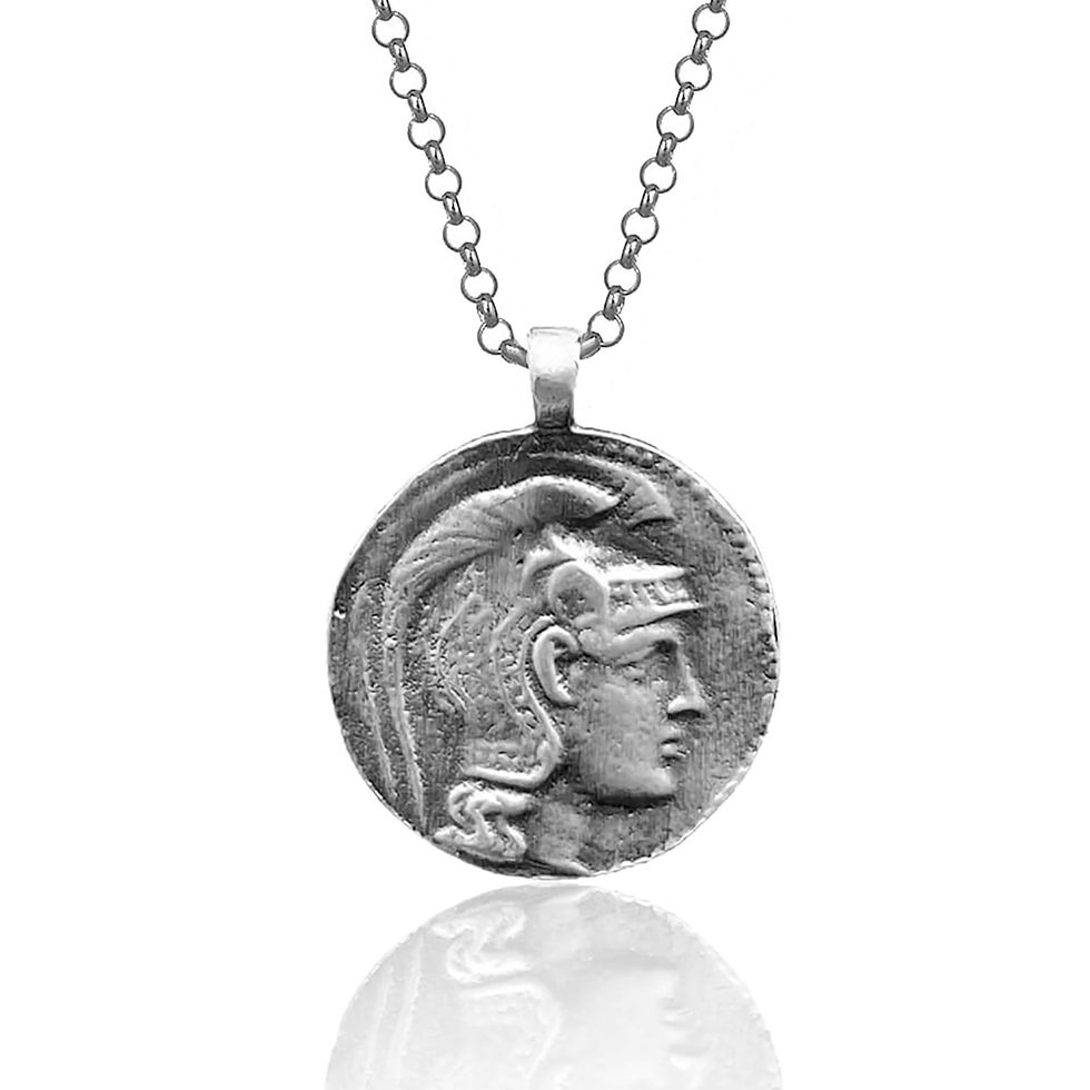 Silver Athena and Owl Necklace | Museum Quality Replica of an Ancient Greek Coin