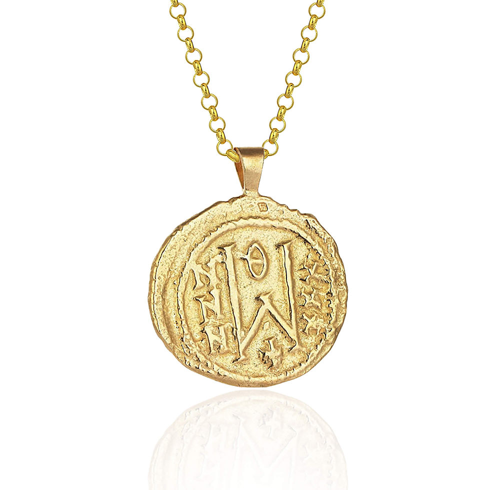 Byzantine Silver Medallion Necklace – Emperor Theophilos