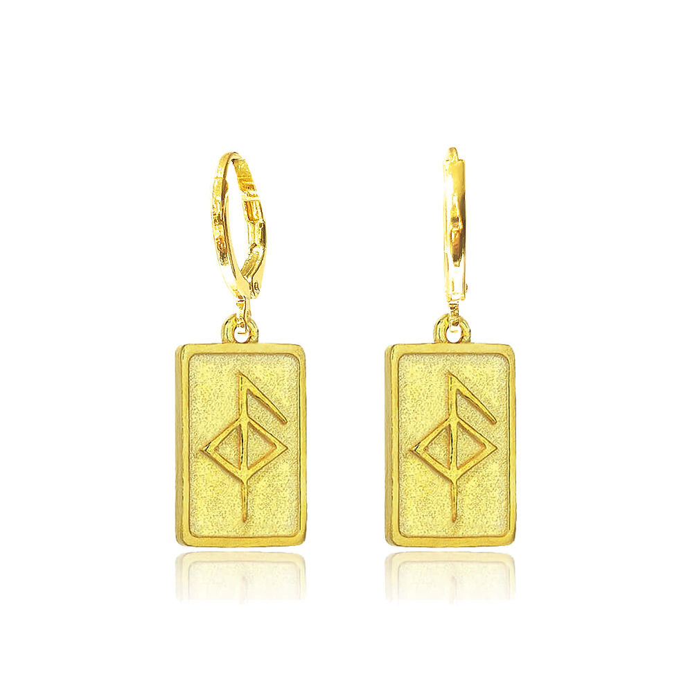 Bind Rune Earrings Sterling Silver – Norse Health Symbol Earrings