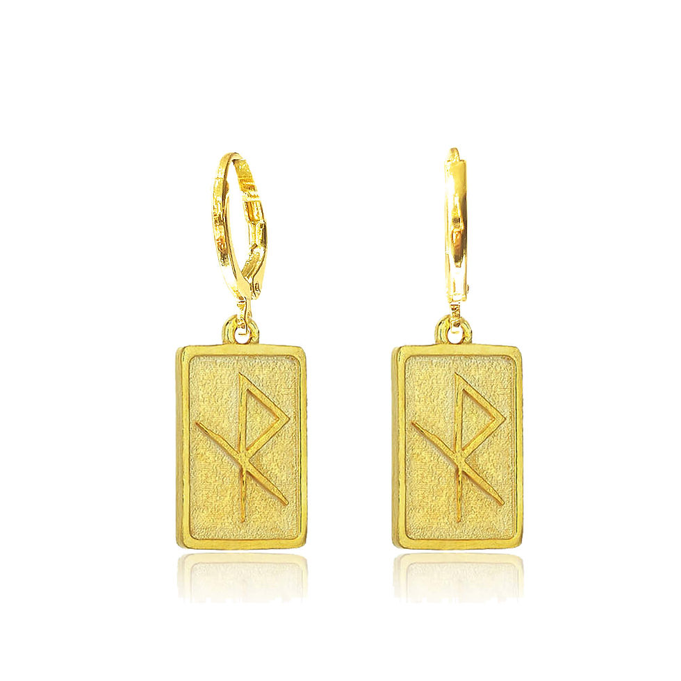 Bind Rune Earrings Sterling Silver – Norse Safe Travel Symbol Earrings