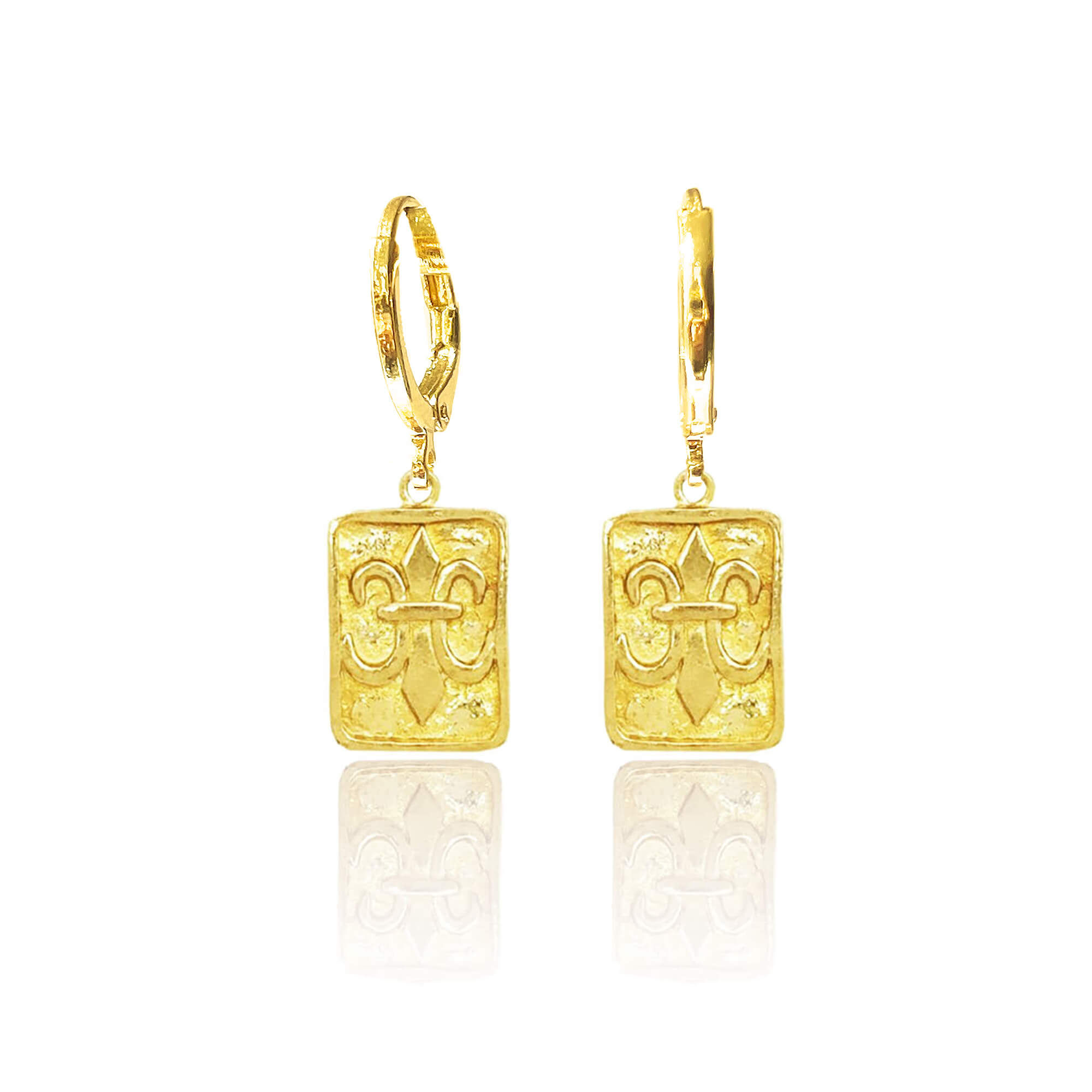 Fleur-de-lis Silver Earrings – Symbol of Royalty and Timeless Elegance