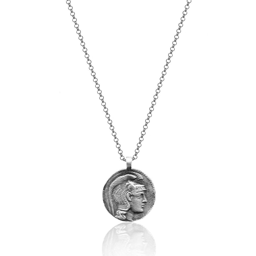 Thumbnail: Silver Athena and Owl Necklace | Museum Quality Replica of an Ancient Greek Coin