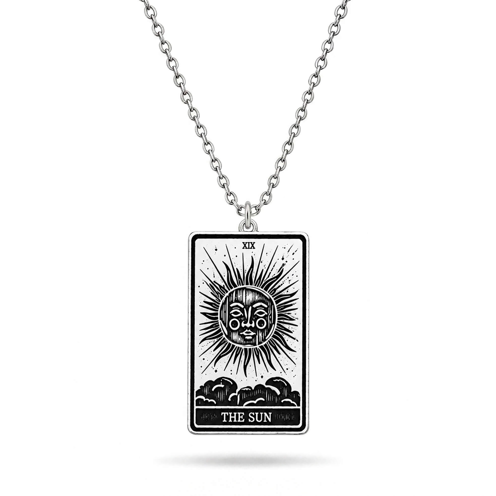The Sun Tarot Card Necklace – 925 Sterling Silver