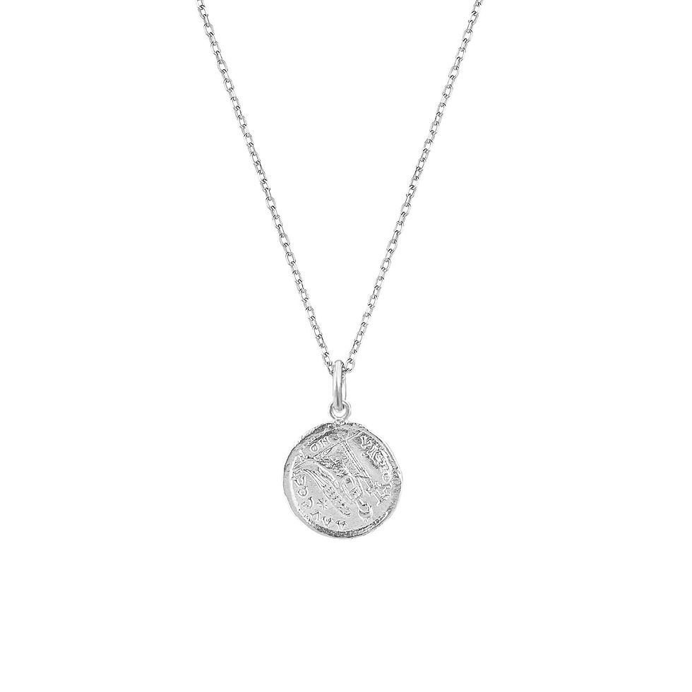 Thumbnail: Byzantine Silver Coin Necklace – Justinian I Solidus Replica