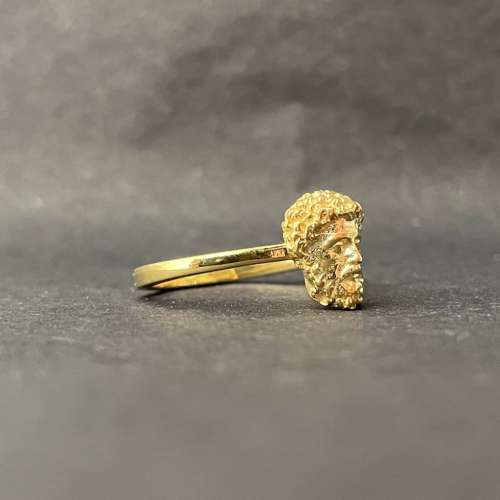 Marcus Aurelius Silver Ring – Stoic Philosopher Roman Bust Jewelry