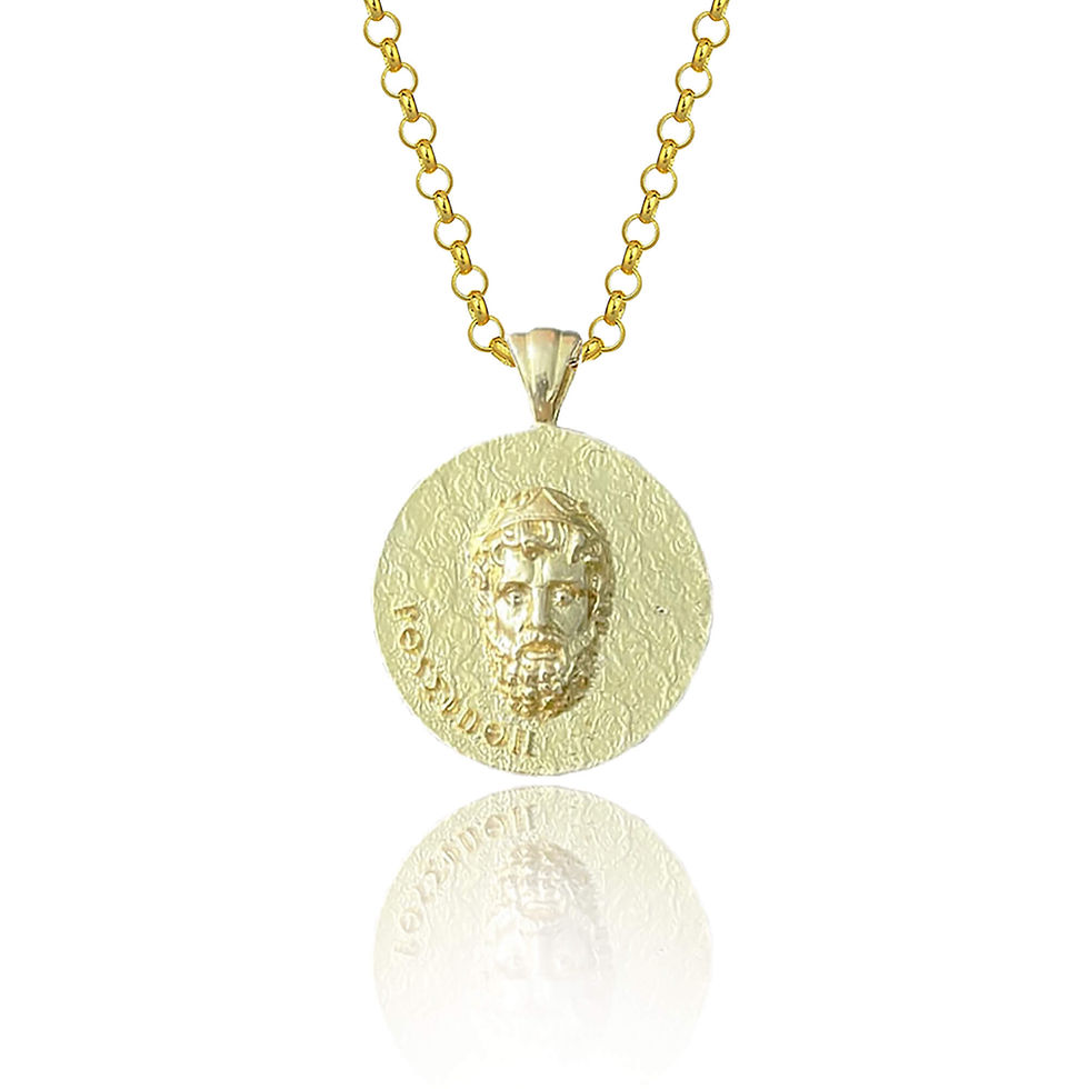 Thumbnail: Zeus Silver Necklace - Ancient Greek God of the Sky and Thunder
