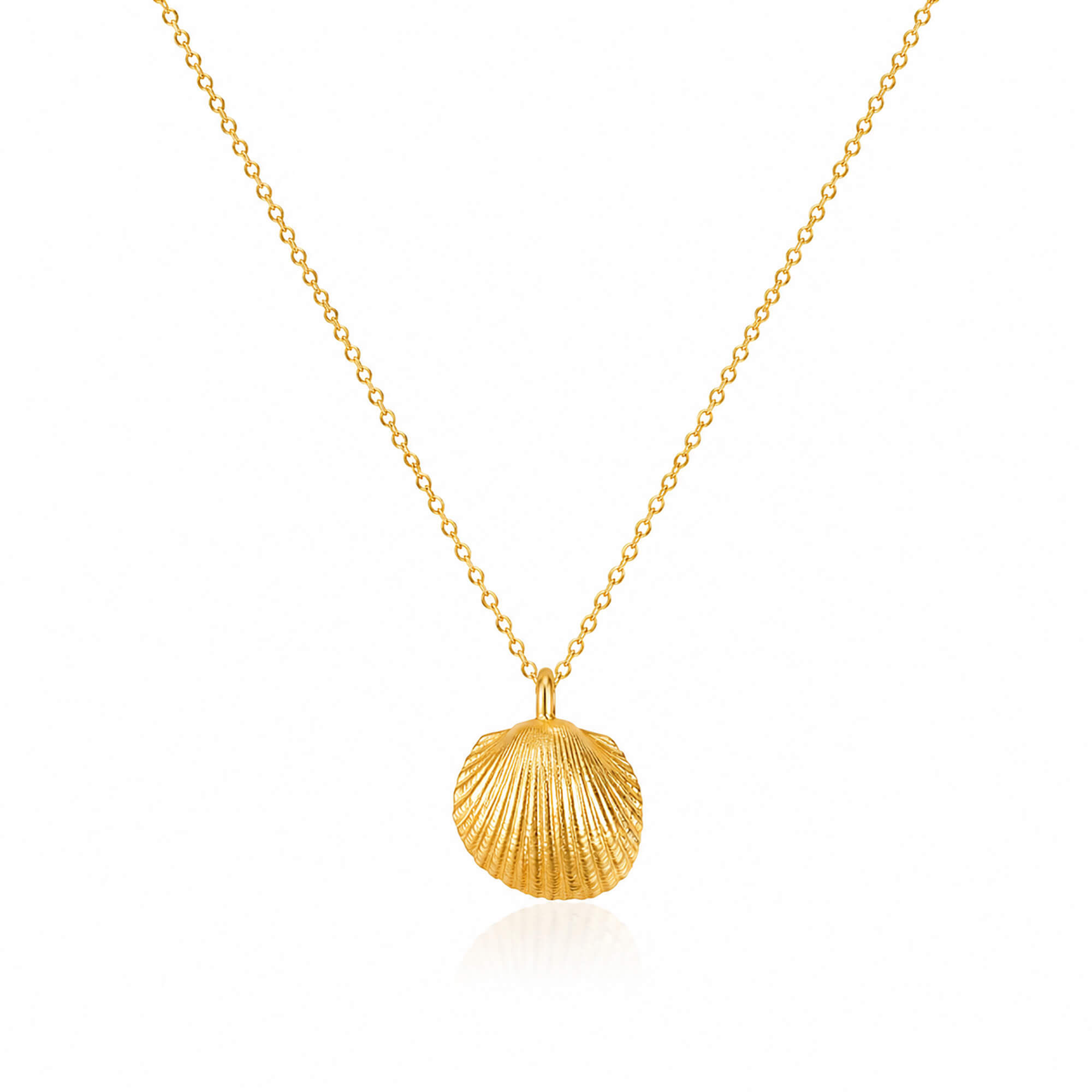 Shell Necklace Gold Plated – 925 Sterling Silver Minimal Pendant