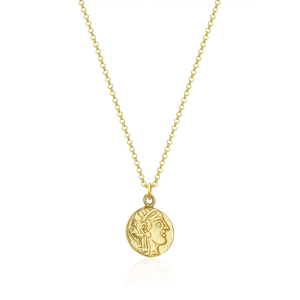 Thumbnail: Athena and Owl Silver Coin Necklace | Museum Quality Replica of an Ancient Greek