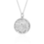 Medusa Silver Coin Necklace – 925 Sterling Silver, 20 mm, Ancient Greek mythology jewelry symbolizing protection, power, and