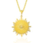 Silver Sun Necklace – Celestial Eye Pendant