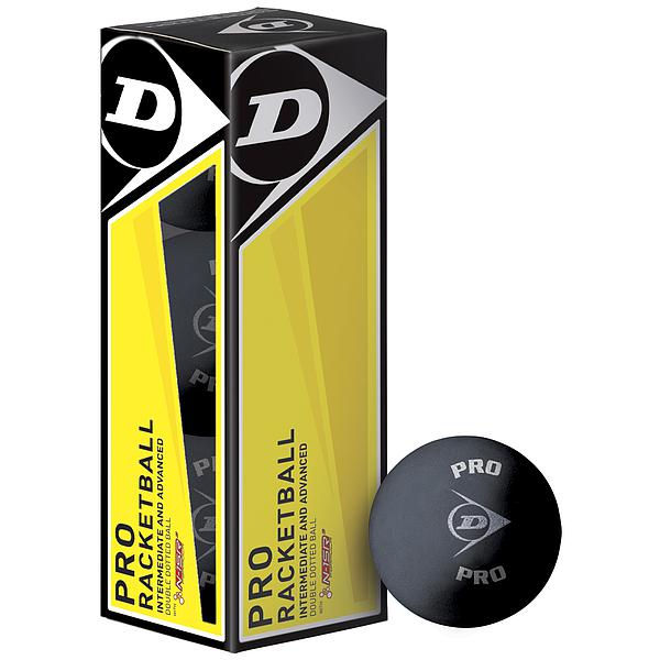 Dunlop Pro Racketball Balls (Tube of 3)