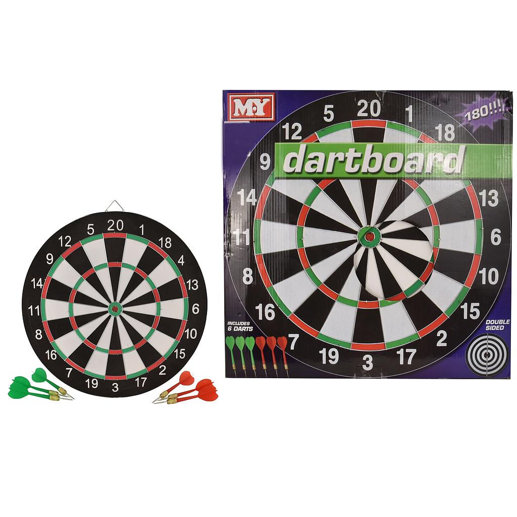 M.Y 17" Dart Board and 6 Darts