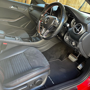 Professional car interior detailing preparing vehicle for sale