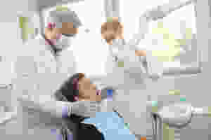 Palm trees during a hurricane