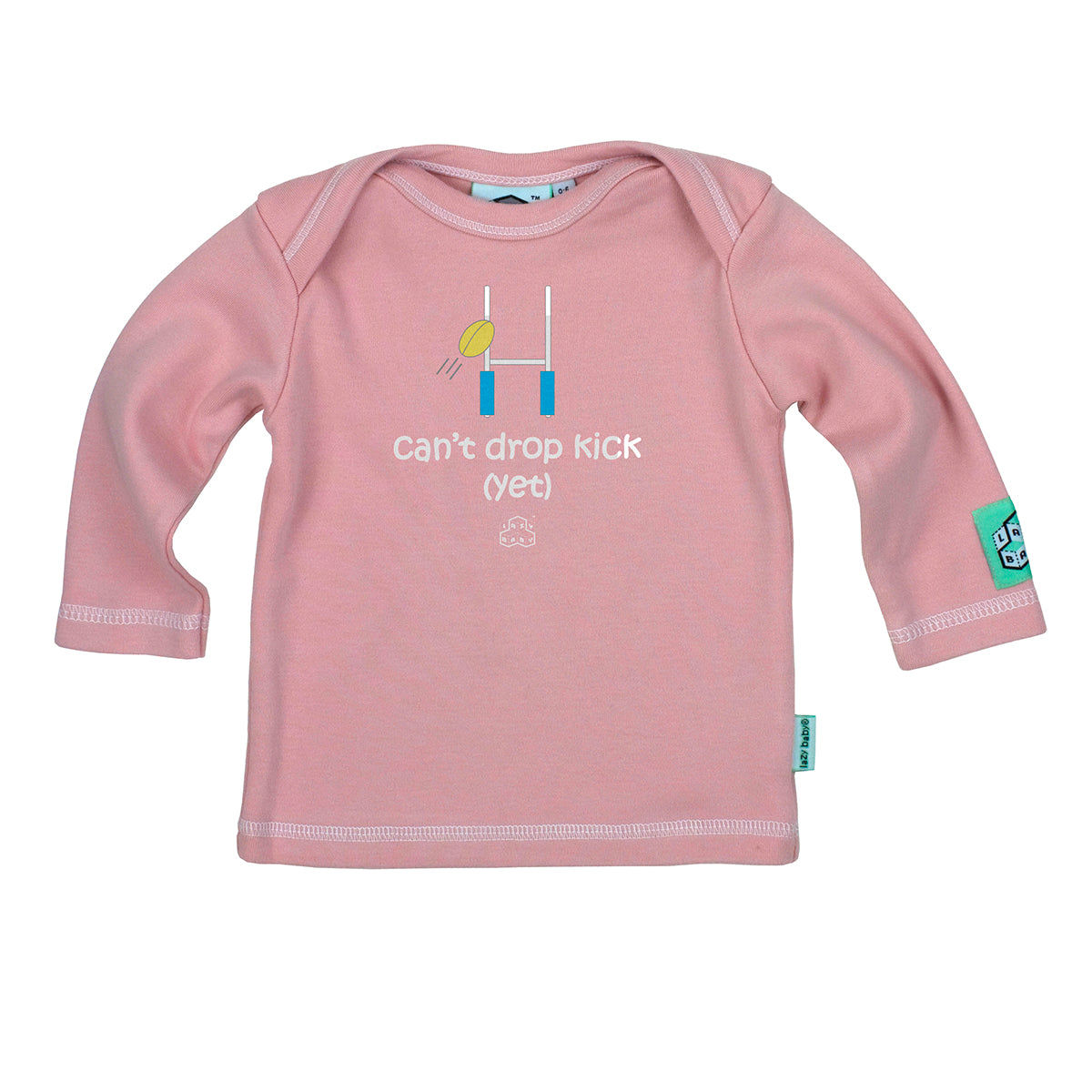 Newborn Gift for Parents Who Play Rugby - Can't Drop Kick Yet - By Lazy Baby®